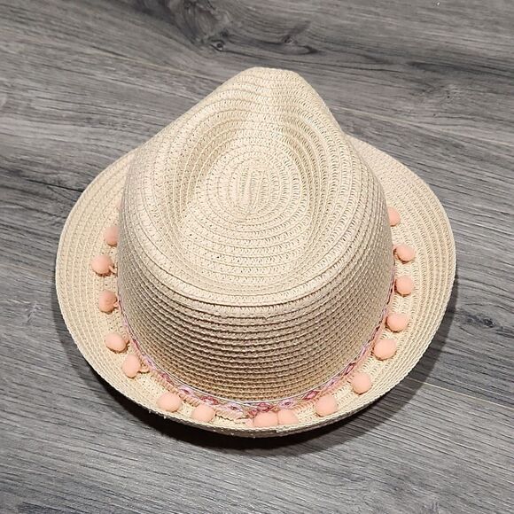 Pom Pom Natural Blonde Fedora Hat - Picture 2 of 5